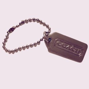 COACH Silver Metal KeyFob/Hangtag